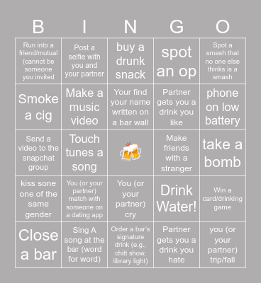 FREAKY FRIDAY Bingo Card