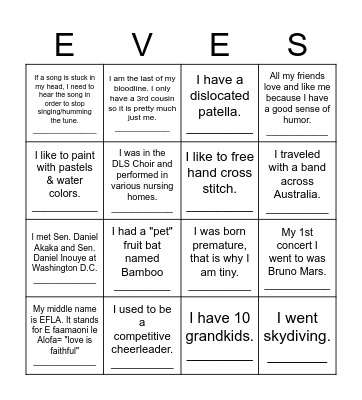 Bingo Card