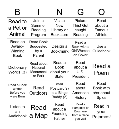 Book Bingo 2026 Bingo Card