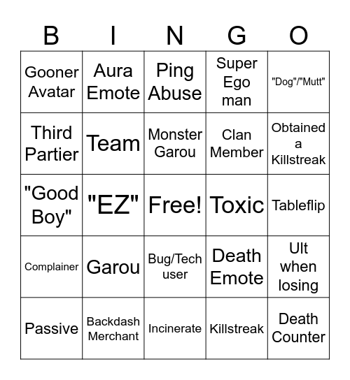 TSBINGO Card