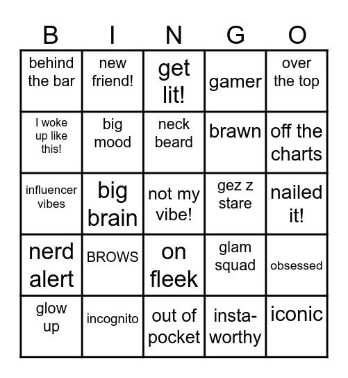 BROOKE'S Bingo Card