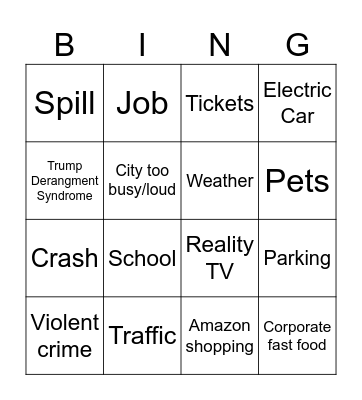 young millennial party Bingo Card