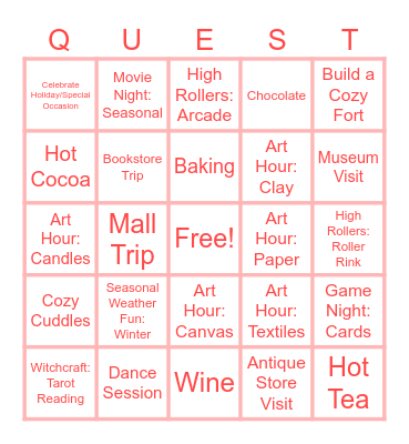 FEBRUARY Bingo Card