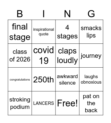 Prezzy Embezzy Bingo Card