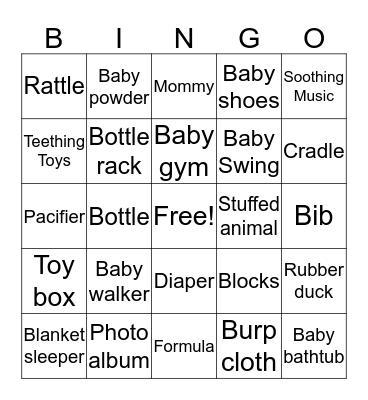 BABY BINGO Card