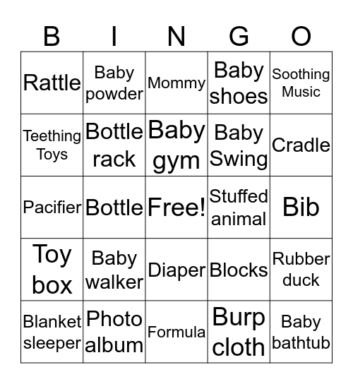 BABY BINGO Card