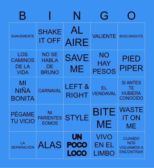 19'S Bingo Card