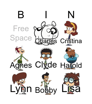THE LOUD HOUSE Bingo Card