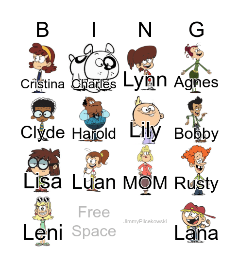 THE LOUD HOUSE Bingo Card