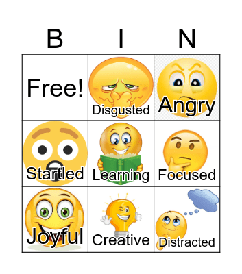 Zones of Regulation BINGO Card