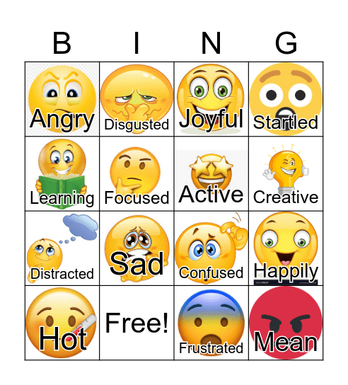 Zones of Regulation BINGO Card