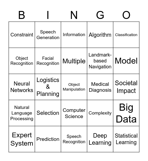 AI Bingo Card