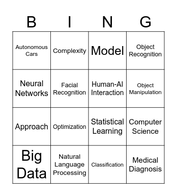 AI Bingo Card