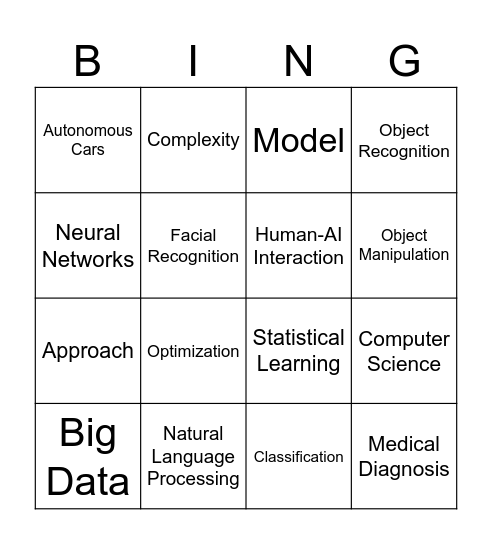 AI Bingo Card
