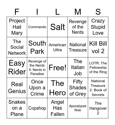 Movies_05162026 Bingo Card