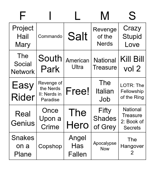 Movies_05162026 Bingo Card