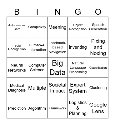 AI Bingo Card