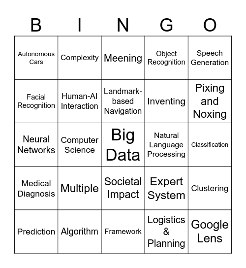 AI Bingo Card