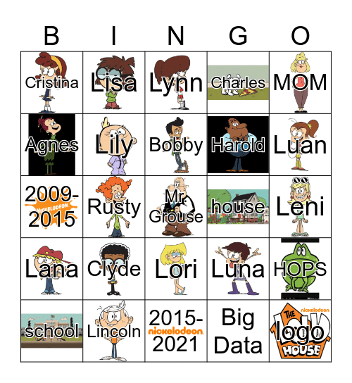 THE LOUD HOUSE Bingo Card