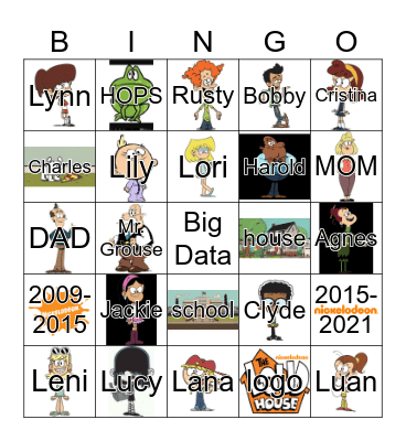 THE LOUD HOUSE Bingo Card