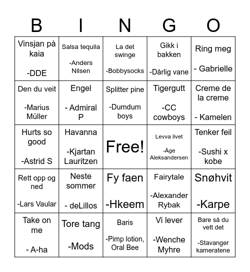 17 MAI BINGO Card