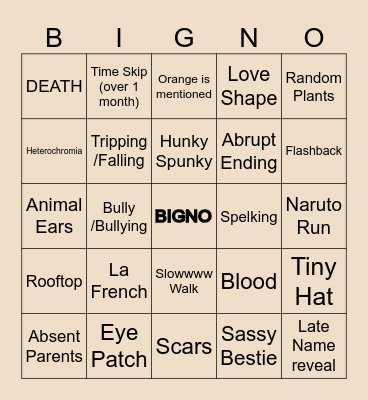 Gacha Bingo Card