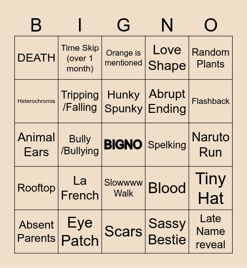 Gacha Bingo Card