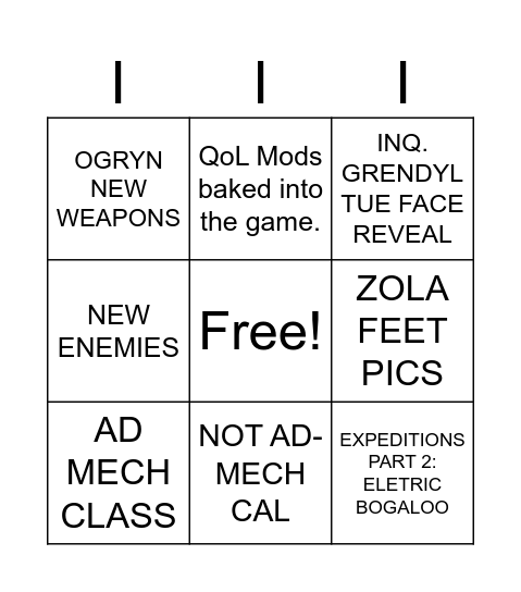 DARKTIDE SKULLS REVEAL Bingo Card