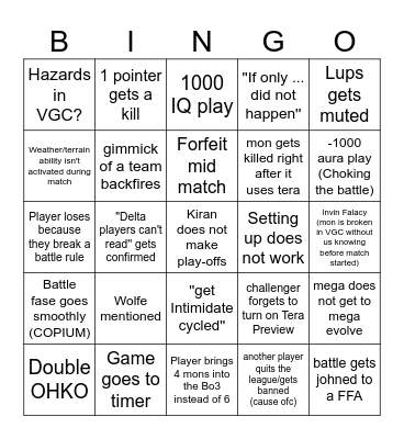 CDBL Bingo Card! Bingo Card