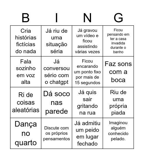 Maluco Bingo Card