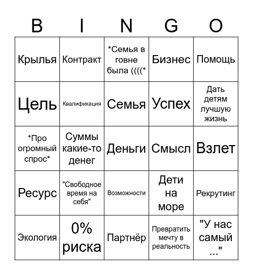 Гв2026 Bingo Card