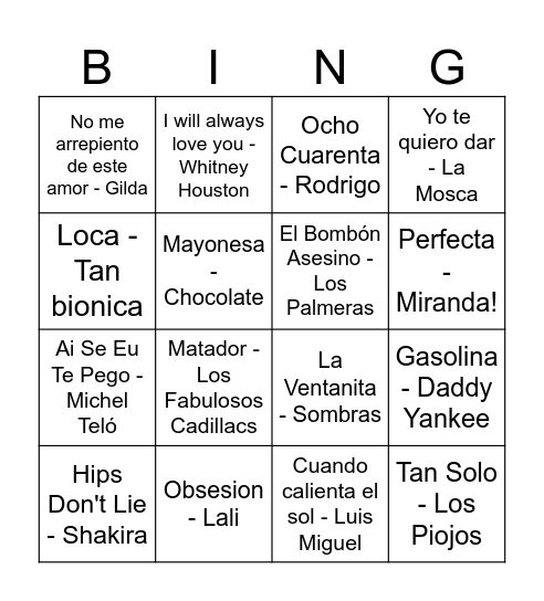 Vitto 27 bingo Card