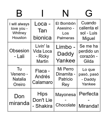 Vitto 27 bingo Card