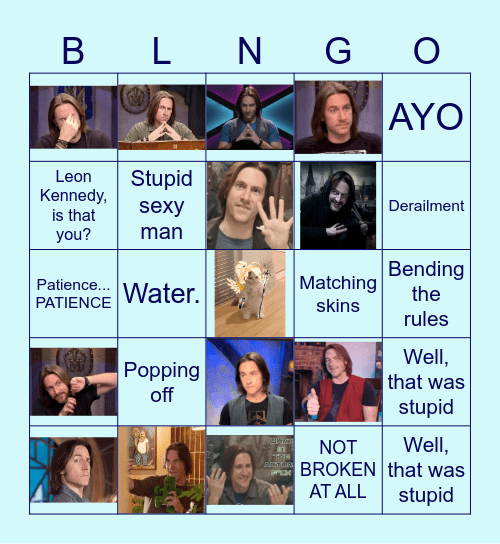 Matt Mercian BLINGO Bingo Card
