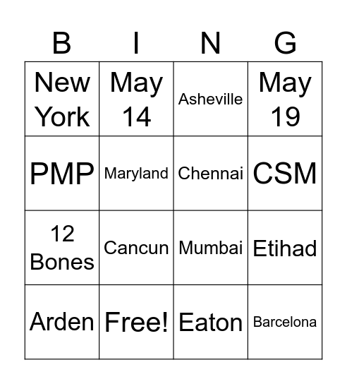 JS 10th Wedding Anniversary! Bingo Card