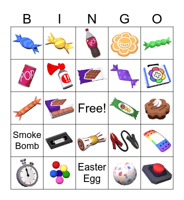 Dandy's World Items Bingo Card