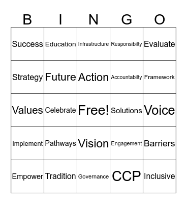 CCP BINGO Card
