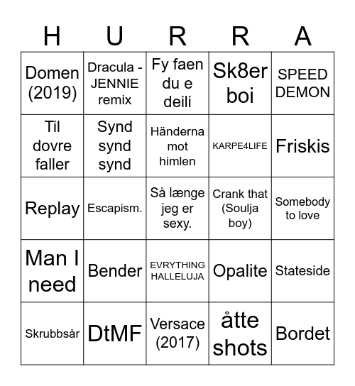 17.Mai frokost-bingo 2026 Bingo Card