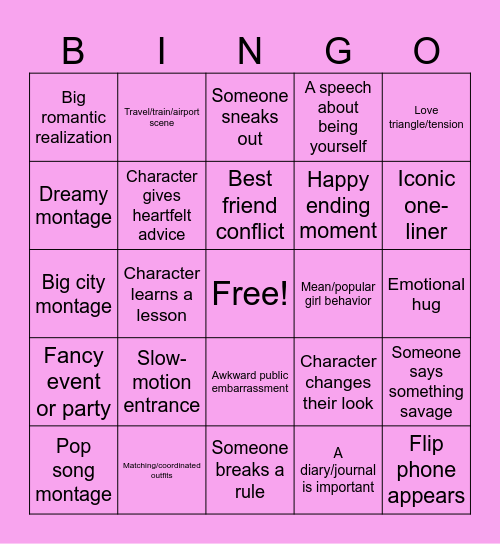 Spot the Trope Bingo Card