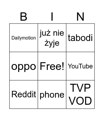 Ebetall Bingo Card