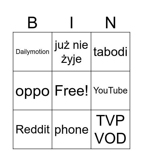 Ebetall Bingo Card