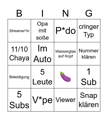 One rb Bingo Card