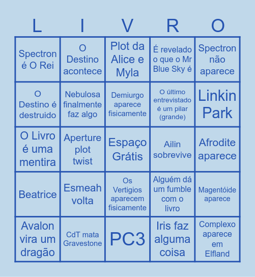 Bingo de PW Bingo Card