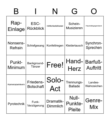 Gören Bingo Card