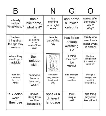 Better Together Find Someone Who: can name/saysay Bingo Card