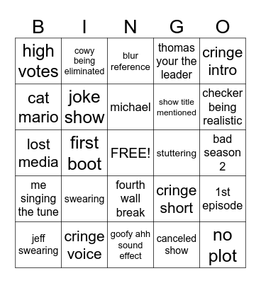 luigi bingo Card