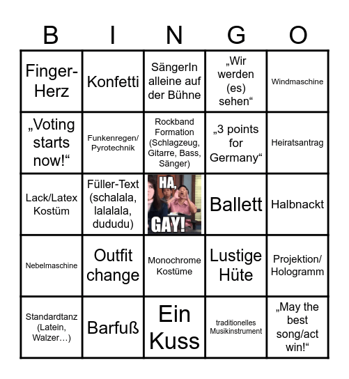 ESC 2026 Bingo Card