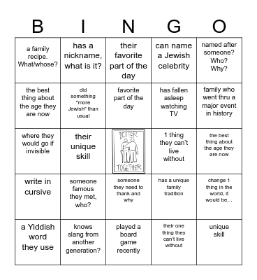 Better Together Find Someone Who: can name/saysay Bingo Card