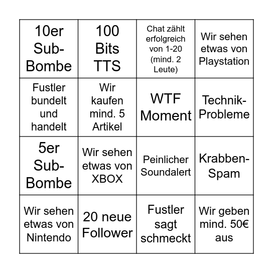 Bingo Card