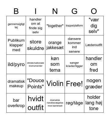 Niels Bingo Card